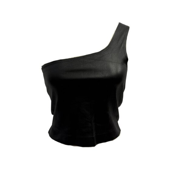 SPRWMN Los Angeles Leather Strapless Top